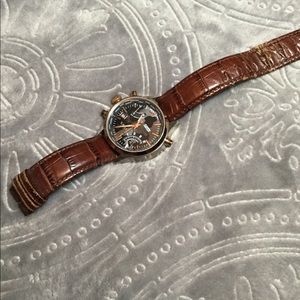 Timex watch with leather band